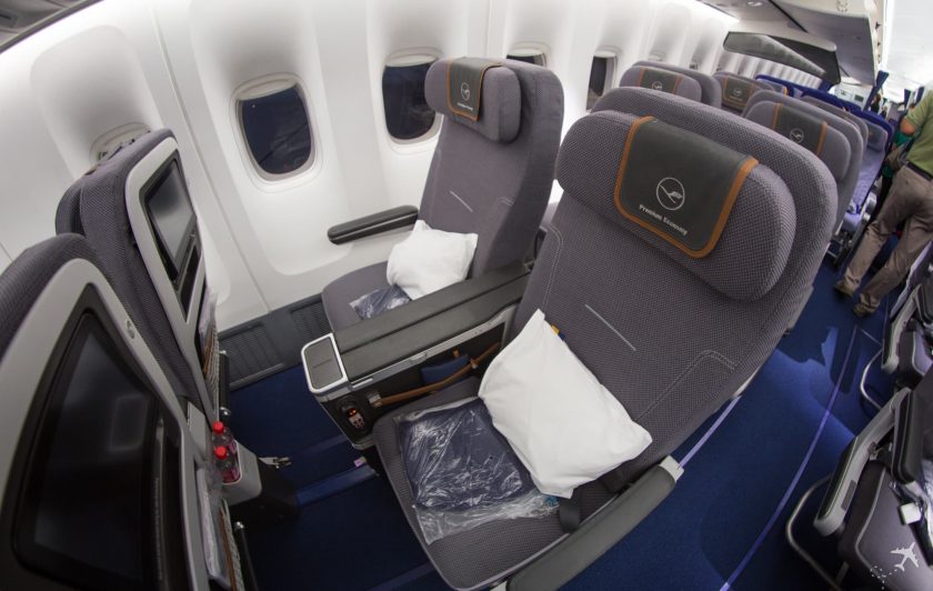 Lufthansa Premium Economy Class Sitze Boeing 747-8i