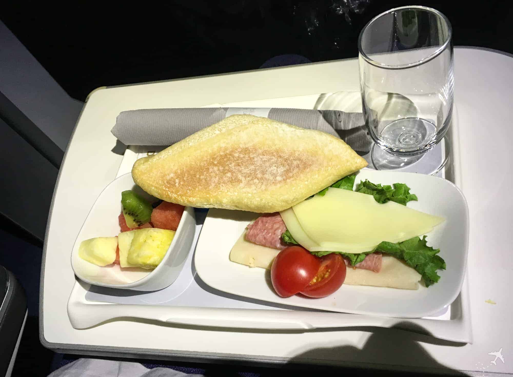 Lufthansa Premium Economy Class Frühstück