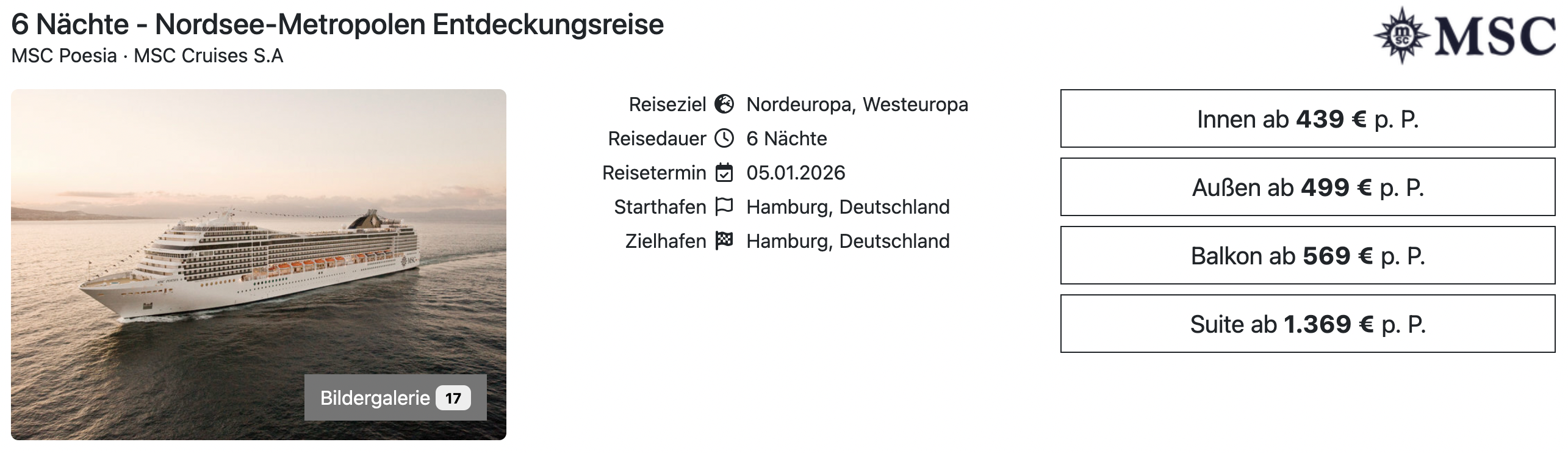 MSC Poesia Hamburg