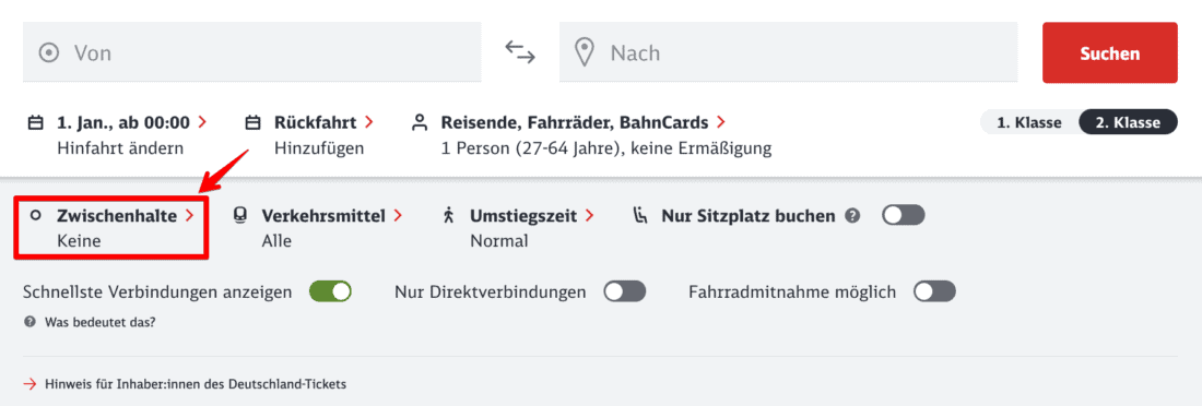 Deutsche Bahn Zwischenstopp
