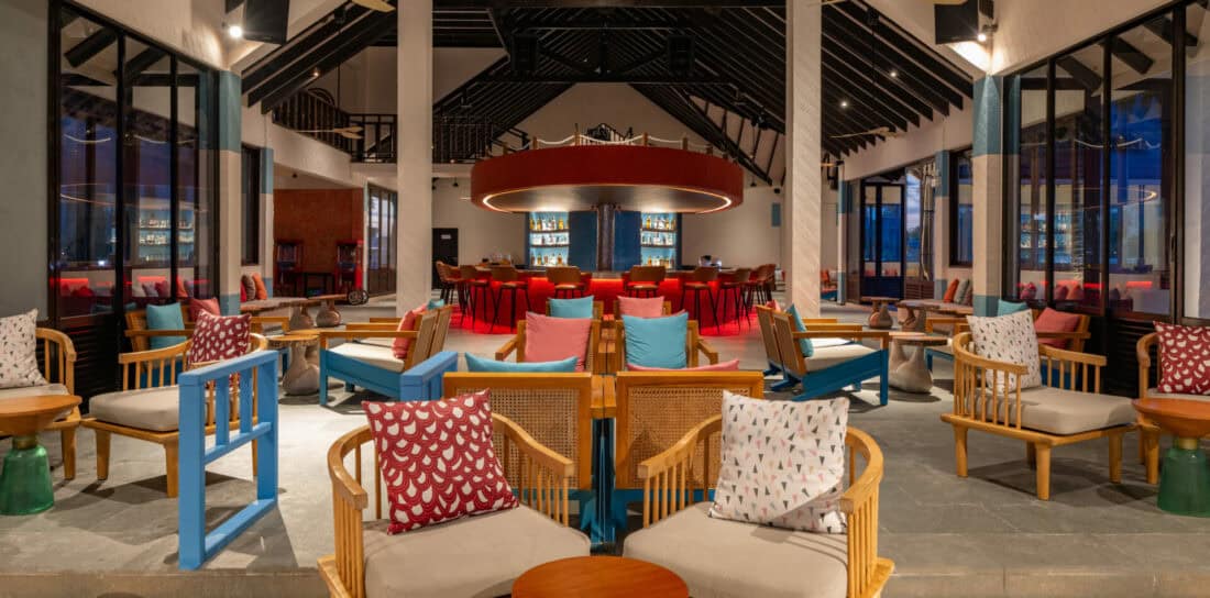 OBLU Xperience Ailafushi Outlets and Dining X360 Seating Area 01