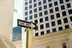 Oneway Schild USA