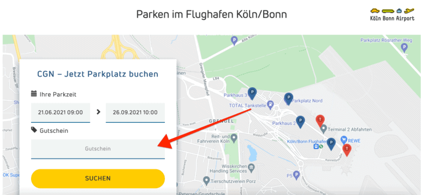 Promotion Oder Gutscheincode Parken Flughafen Köln travel-dealz.de
