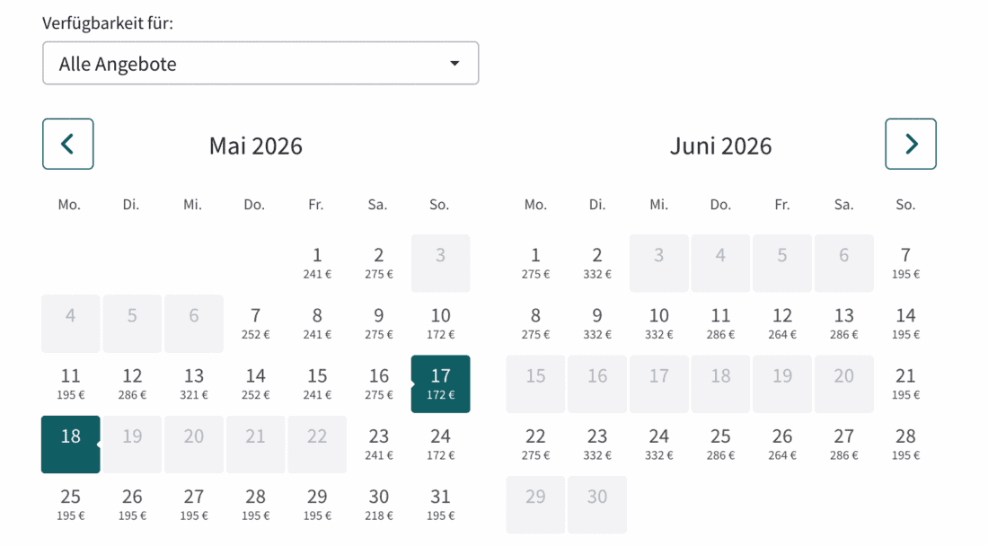 Radisson Blu London Preiskalender