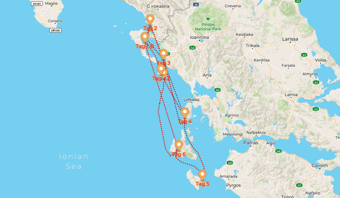 Running on Waves Itinerary