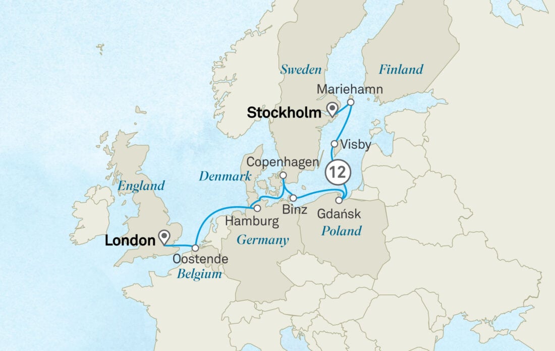 Scenic Eclipse II London bis Stockholm