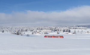 Schweiz Bahn Schnee