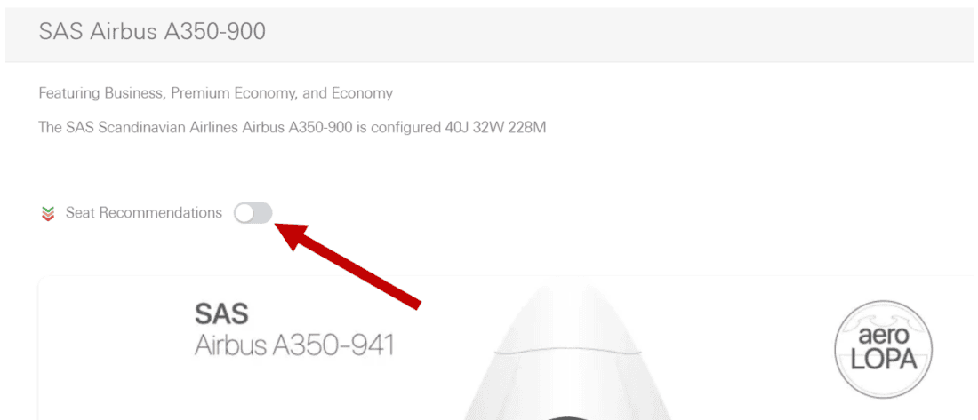 Screenshot of AeroLopa toggle