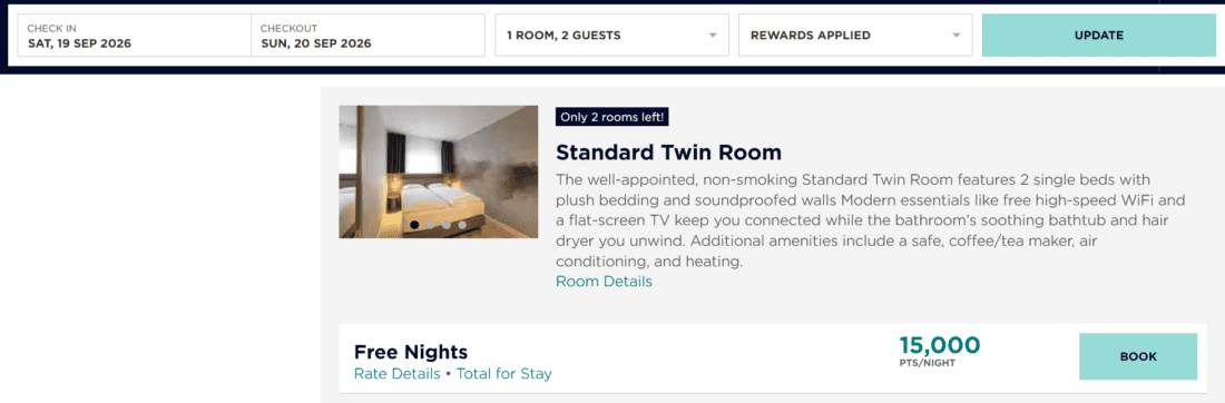 Wyndham Rewards Oktoberfest booking example