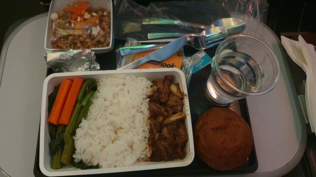 Singapore Airlines Beef and Rice