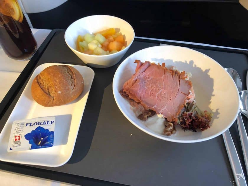 Swiss Boeing 777 Business Class Arrival Meal