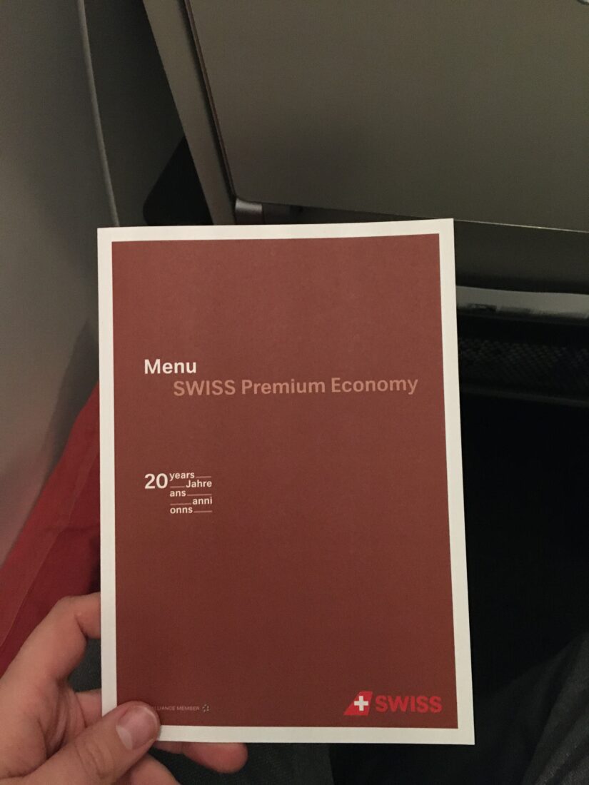 Swiss Premium Economy Menu II