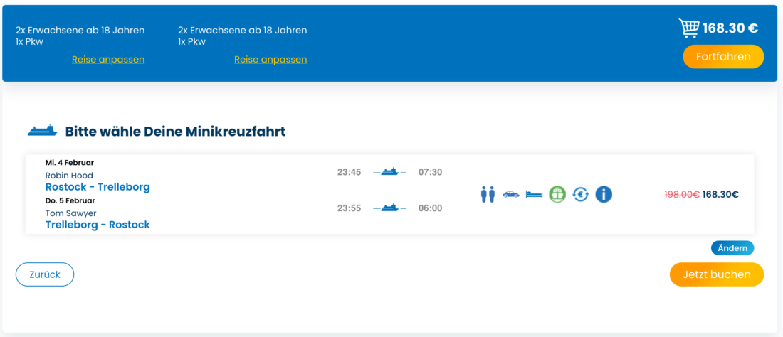 TT Line Gutschein Minikreuzfahrten
