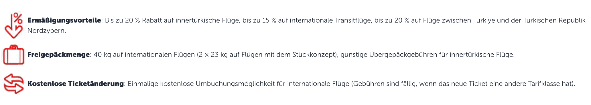 Turkish Airlines Vorteile für Studenten