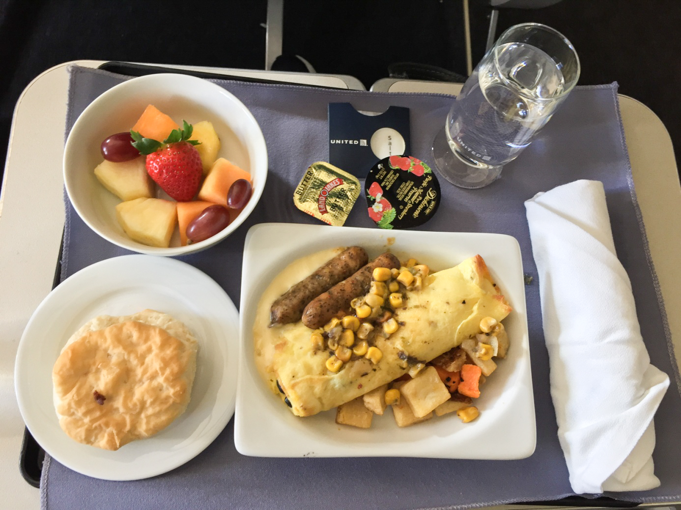 United Airlines Domestic First Class Hauptgericht