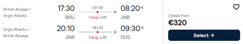 VSBA BRU JNB DUS 320