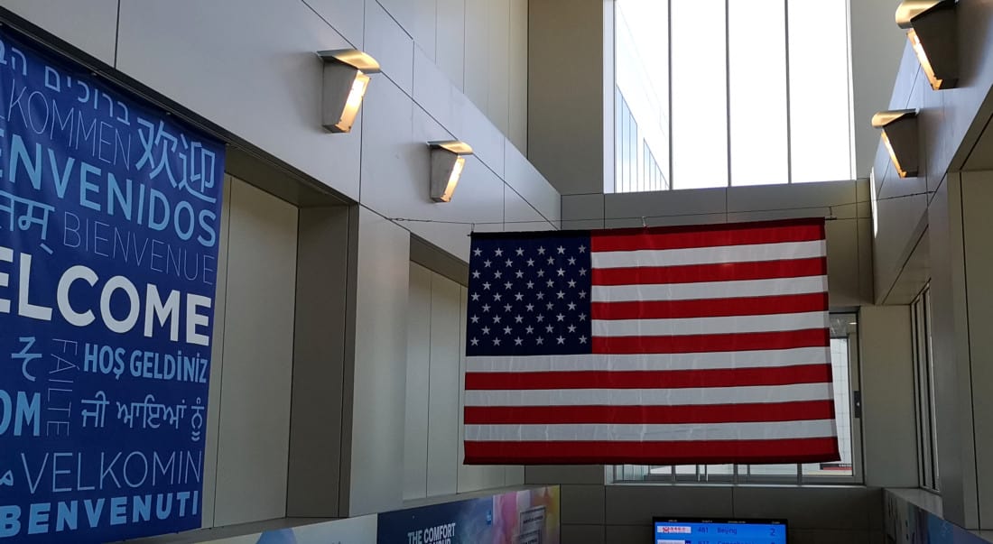 Welcome USA Flagge
