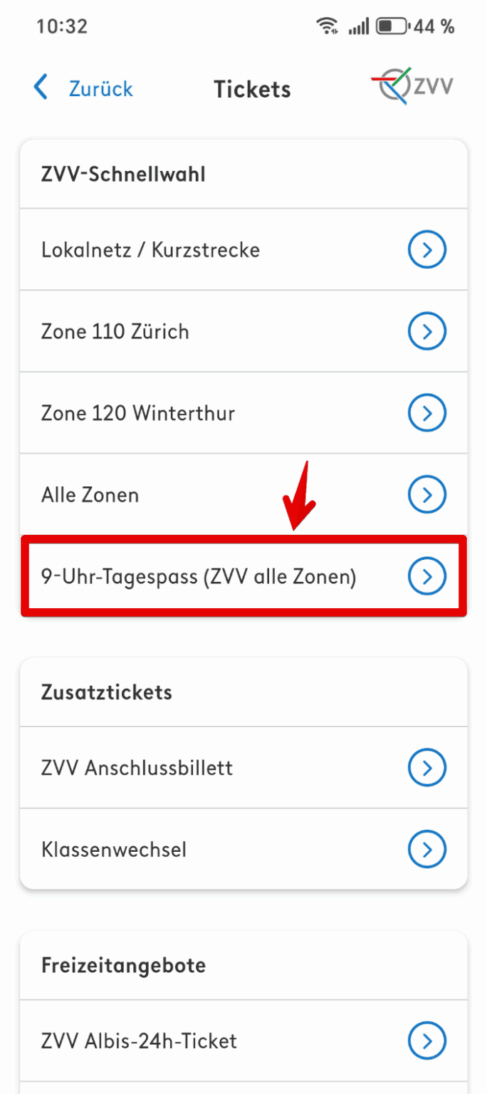 Zürich: 50% Rabatt auf den 9-Uhr-Tagespass für alle Zonen im ZVV (= 14 ...