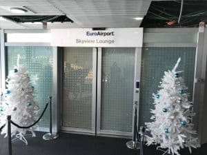Bewertung Basel EuroAirport Skyview Lounge Eingang
