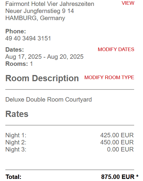 Hamburg Fairmont Hotel Vier Jahreszeiten Ab 287 Nacht Inkl 