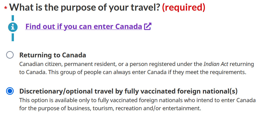 My experiences with entering canada in autumn 2021