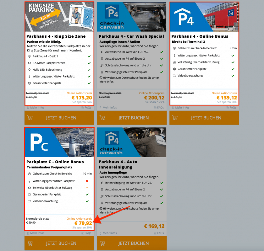 Promotion Code Flughafen Wien Parken travel-dealz.de