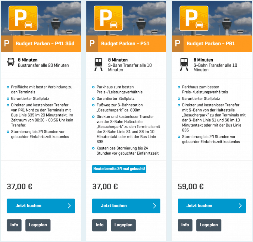 Gutschein Parken Flughafen München November 2017