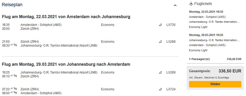 Johannesburg Sudafrika Fur 337 Mit Lufthansa Swiss Von Amsterdam 377 Mit Gepack Travel Dealz De
