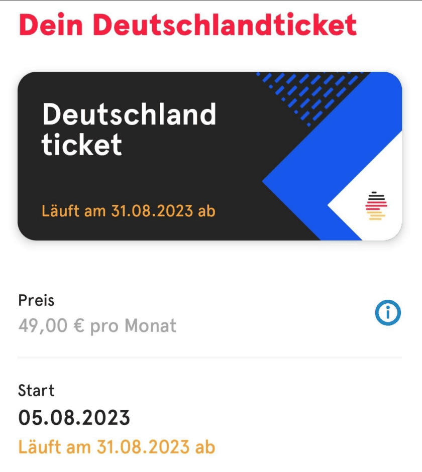 Deutschlandticket anteilig für den Rest des Monats kaufen und sofort kündigen (z.B. 10 Tage für