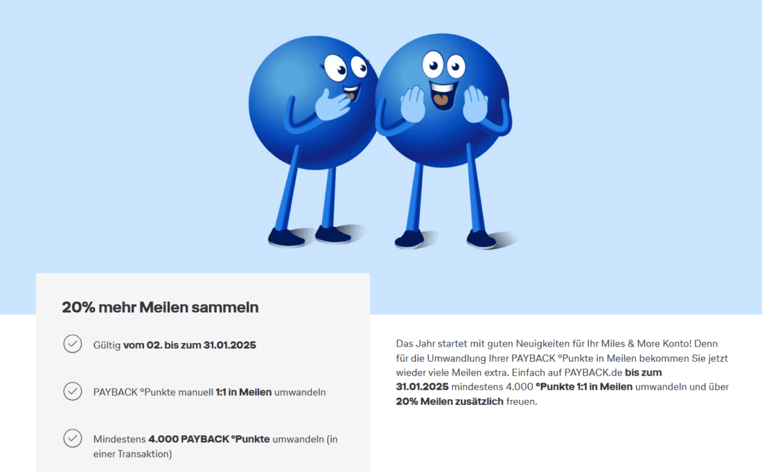 20 Bonus beim Transfer von PaybackPunkten zu Miles&More » TravelDealz.de