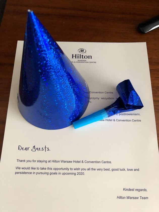 hilton warsaw welcome letter