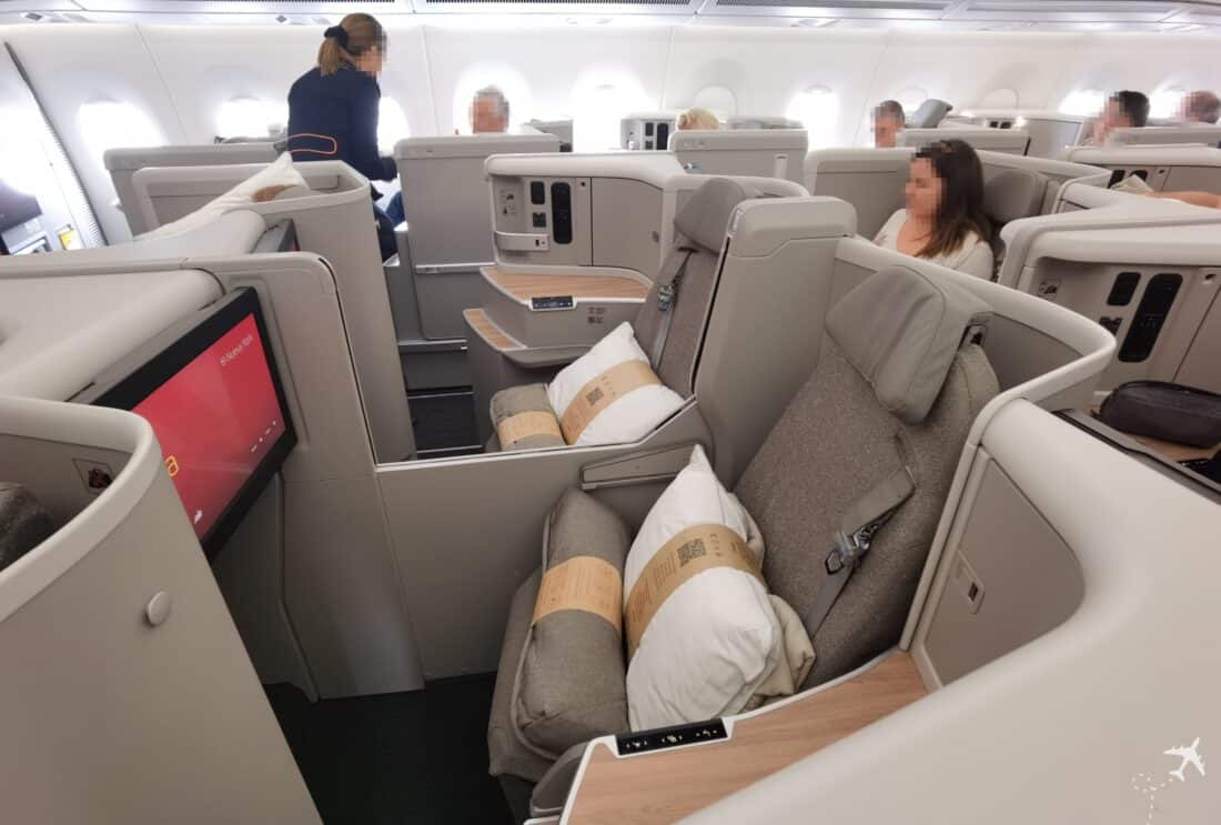 neue Iberia Business Class A350 Sitze Mitte