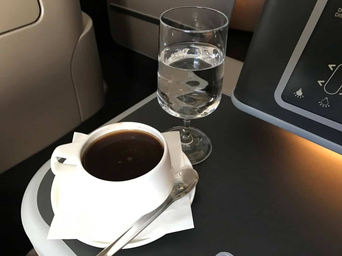 Qantas Business Suite Kaffee
