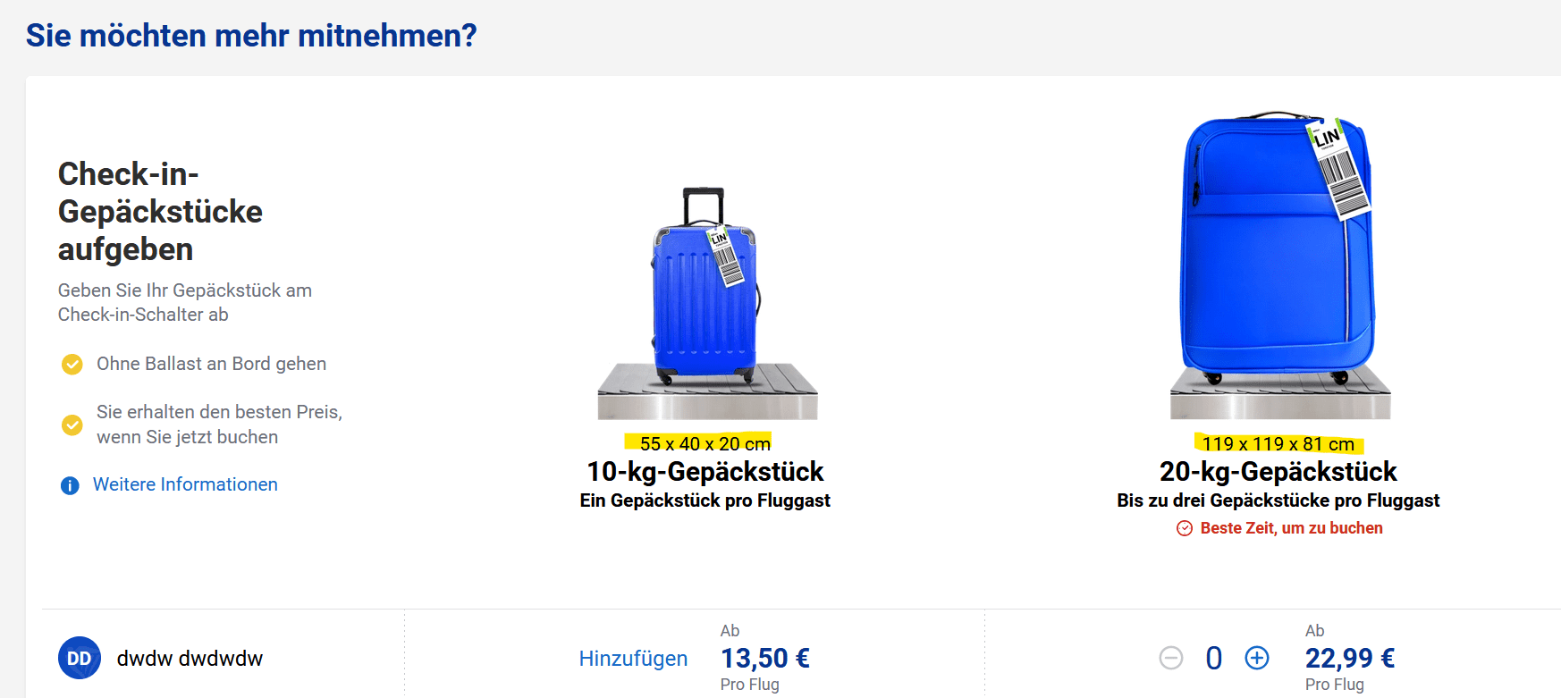 Ryanair Handgepäck - Maße und Handgepäckbestimmungen