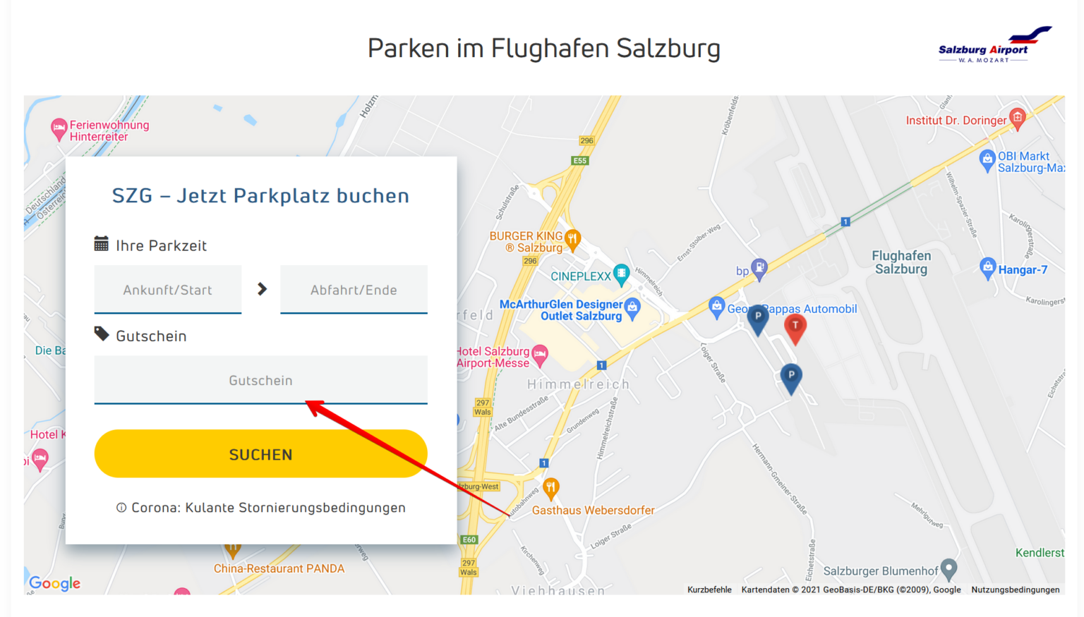 Günstige Parken Am Airport Salzburg travel-dealz.de