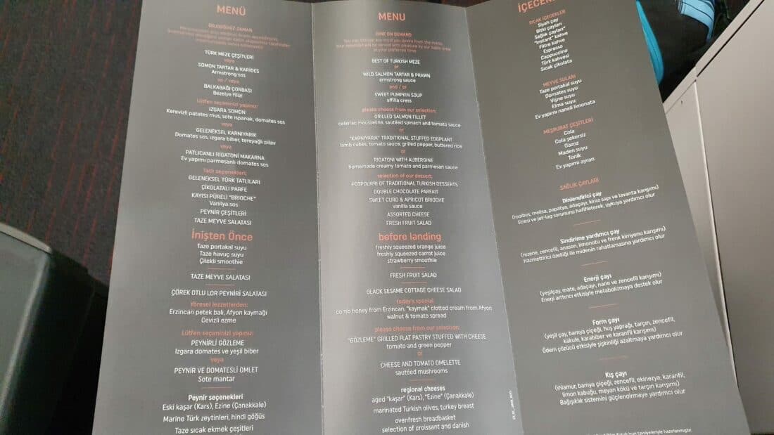 turkish business 777 menu