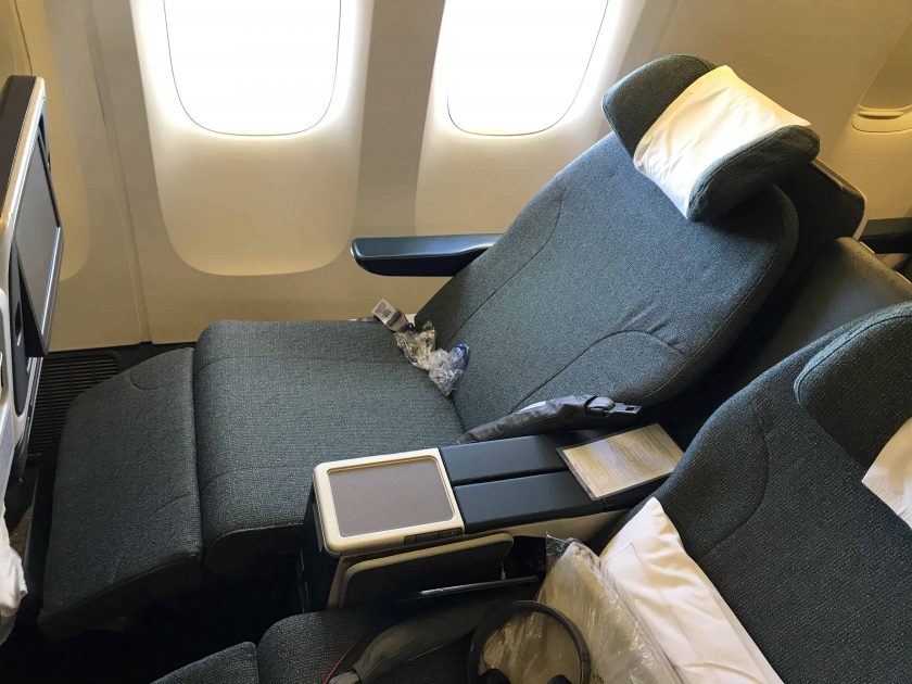 Cathay Pacific Business Class Review Seat Angled