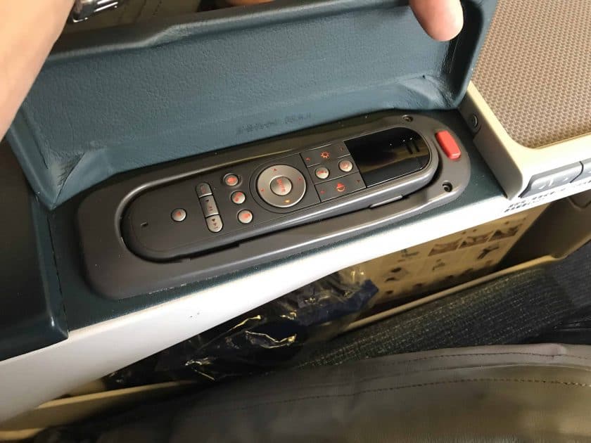 Cathay Pacific Business Class Review Seat Remote