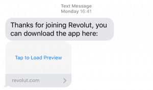 Revolut App Download SMS